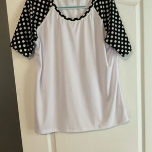 Polka Dot Sleeve Women's Top